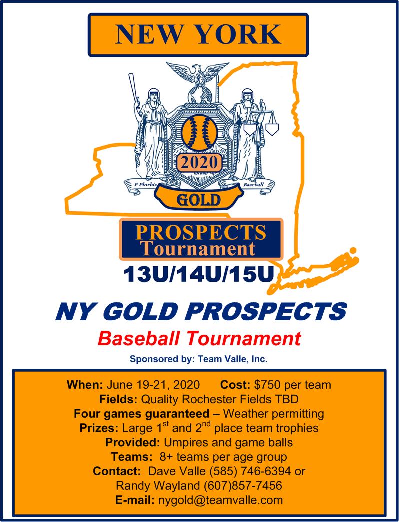 6th Annual 2020 NY GOLD PROSPECTS Tournaments June 1921, 2020